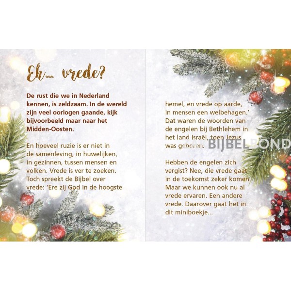 Nederlands evangelisatieboekje - Ere zij God en vrede op aarde
