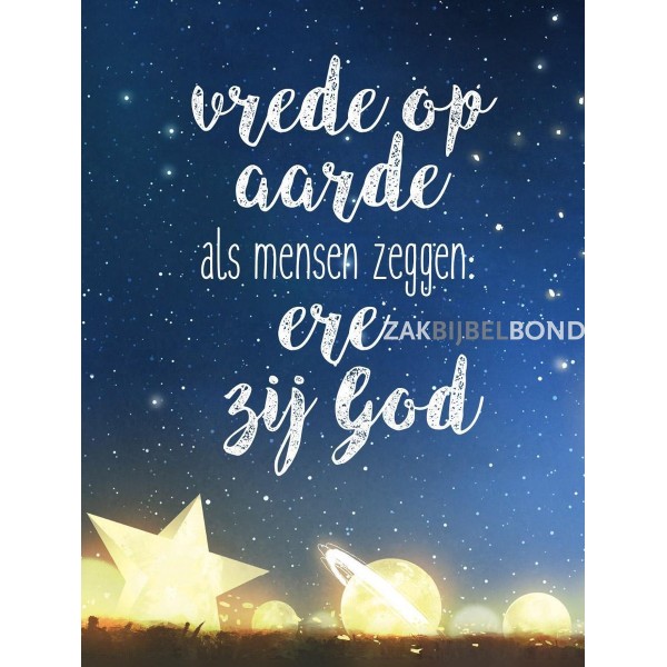 Nederlands evangelisatieboekje - Ere zij God en vrede op aarde