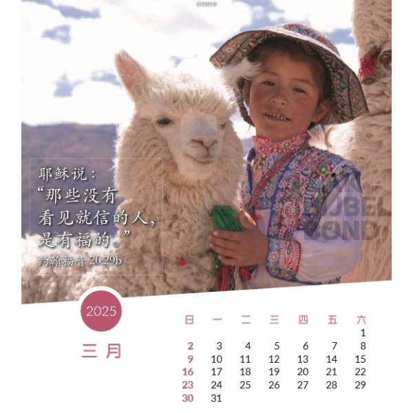 Chinese postcard calendar 2025