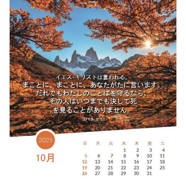 Japanese postcard calendar 2025
