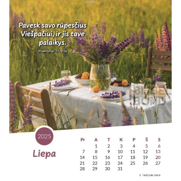 Lithuanian postcard calendar 2025