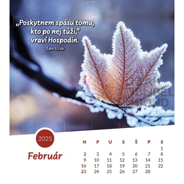 Slovak postcard calendar 2025