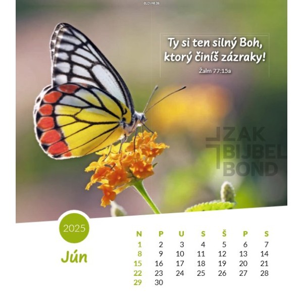 Slovak postcard calendar 2025