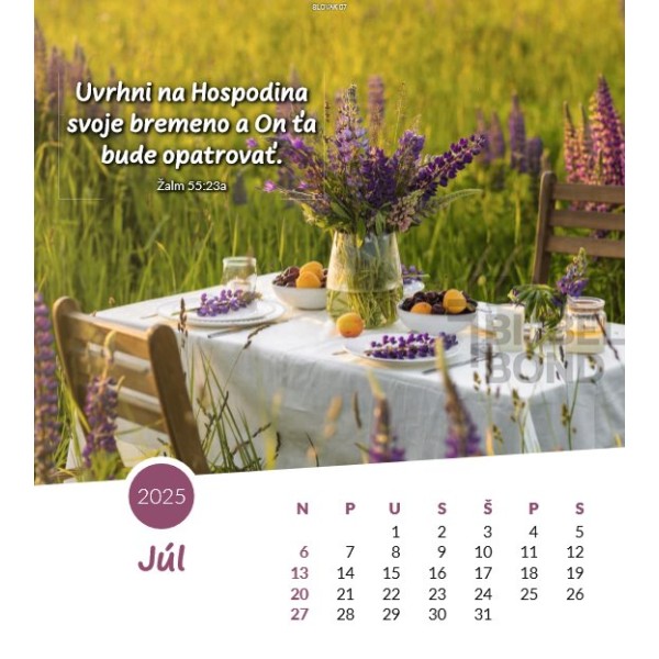 Slovak postcard calendar 2025