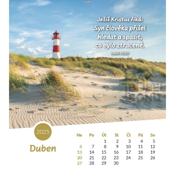 Czech postcard calendar 2025