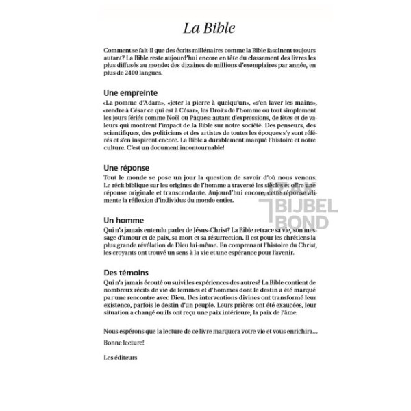 Franse Bijbel Segond 21 Premium compact Luxe