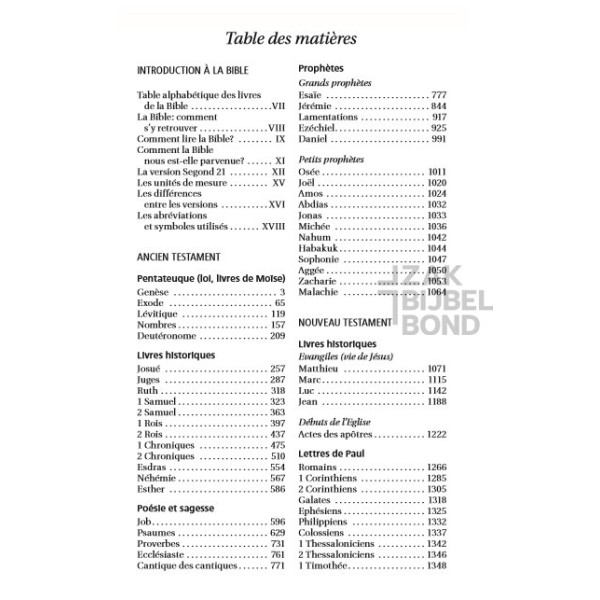 French Bible Louis Segond 21 Premium compact Deluxe