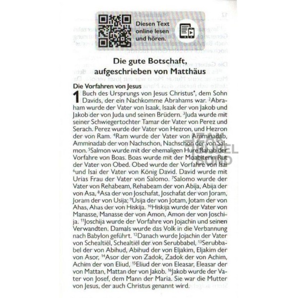 German New Testament NeÜ - micro vinyl