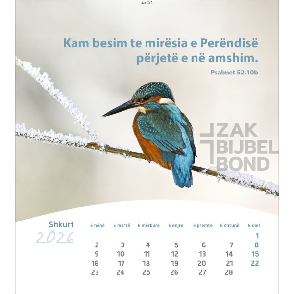 Albanian postcard calendar 2026 - Life for you
