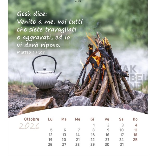 Italian postcard calendar 2026 - Life for you