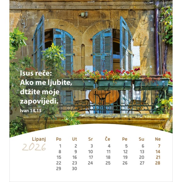 Kroatische ansichtkaartenkalender 2026 - Leven voor jou