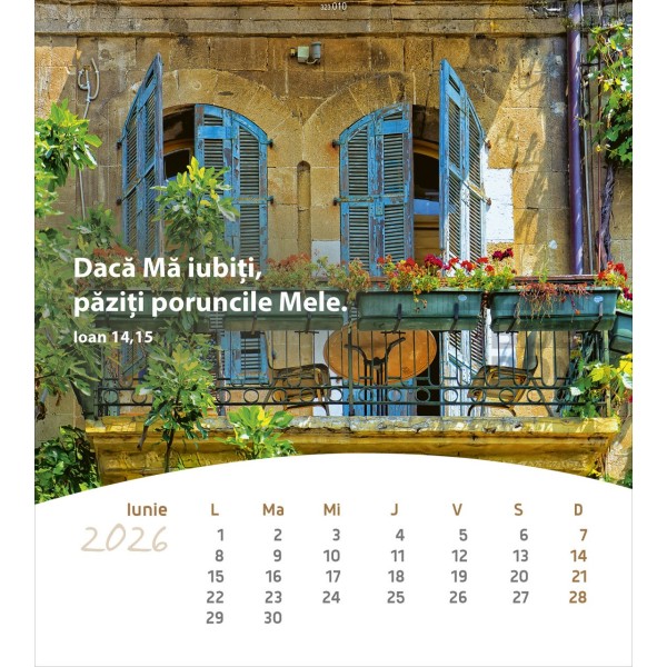 Rumanian postcard calendar 2026 - Life for you