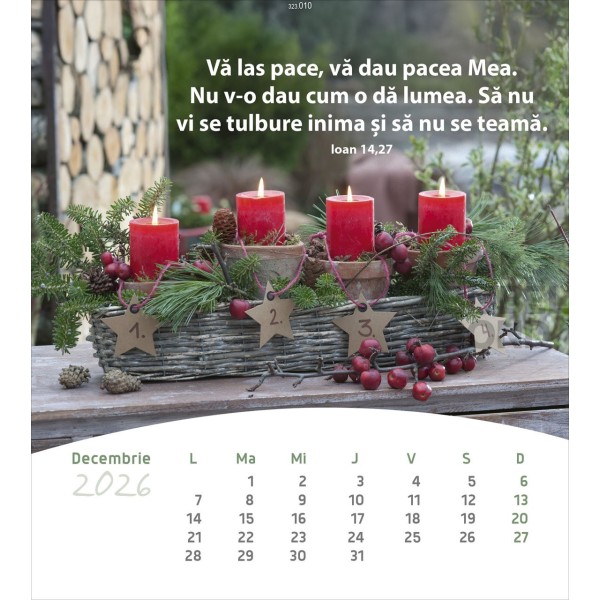 Rumanian postcard calendar 2026 - Life for you