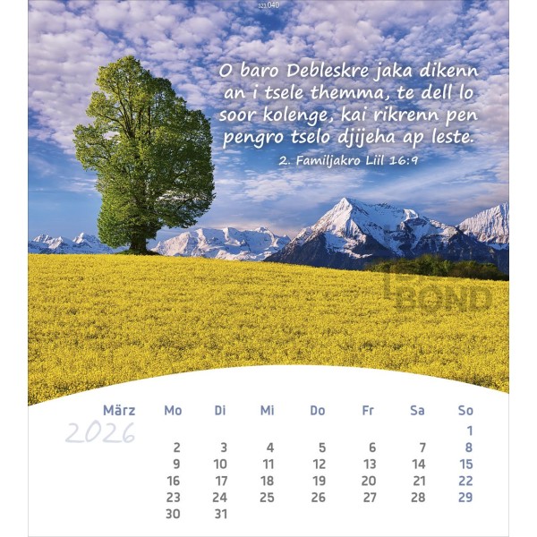 Romani ansichtkaartenkalender 2026 - Leven voor jou