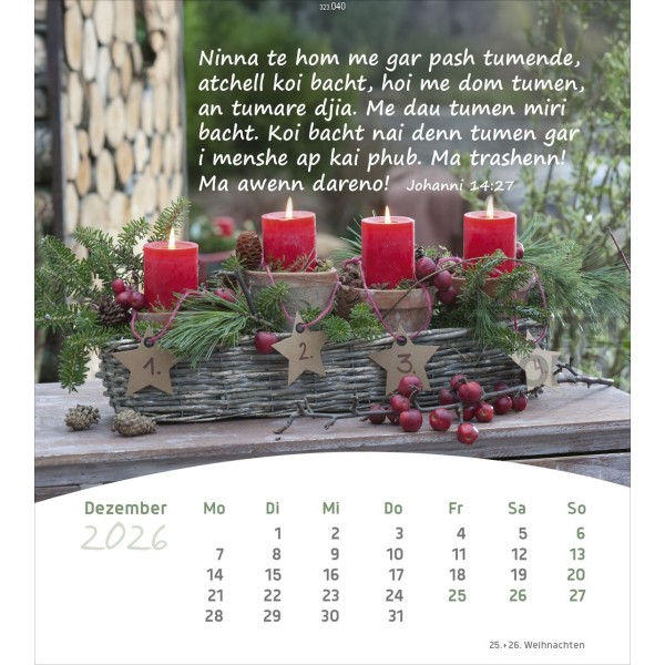 Romani postcard calendar 2025 - Life for you