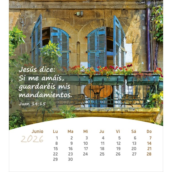 Spanish postcard calendar 2026 - Life for you