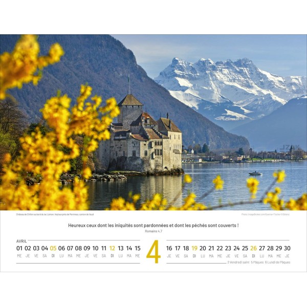 Franse Zwitserlandkalender 2026
