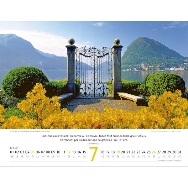 Franse Zwitserlandkalender 2026