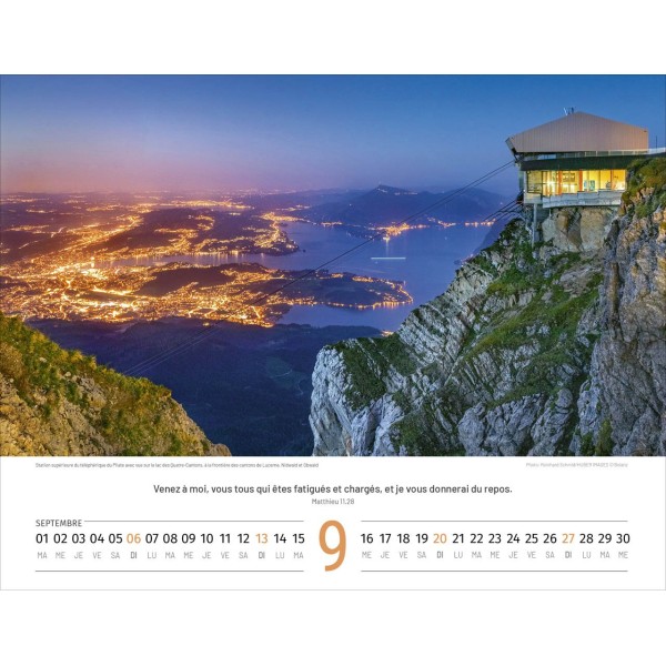 Franse Zwitserlandkalender 2026