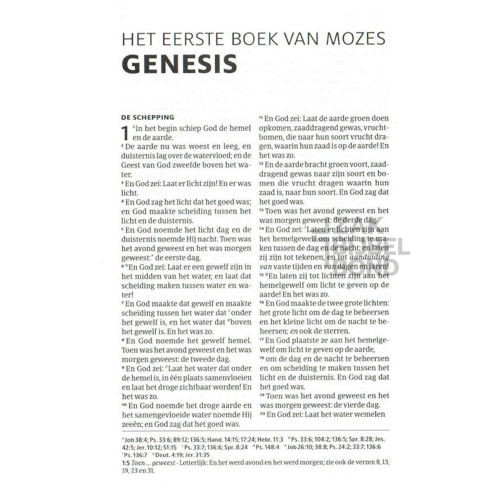 Dutch Bible in the Revised Staten Translation - medium sized hardcover brown