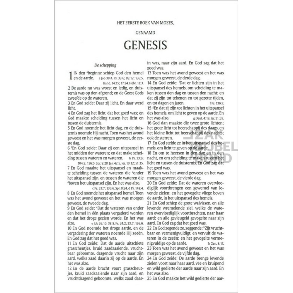 Dutch Bible in the Staten translation (STV) - SCHOOLBIBLE - Medium sized hardcover