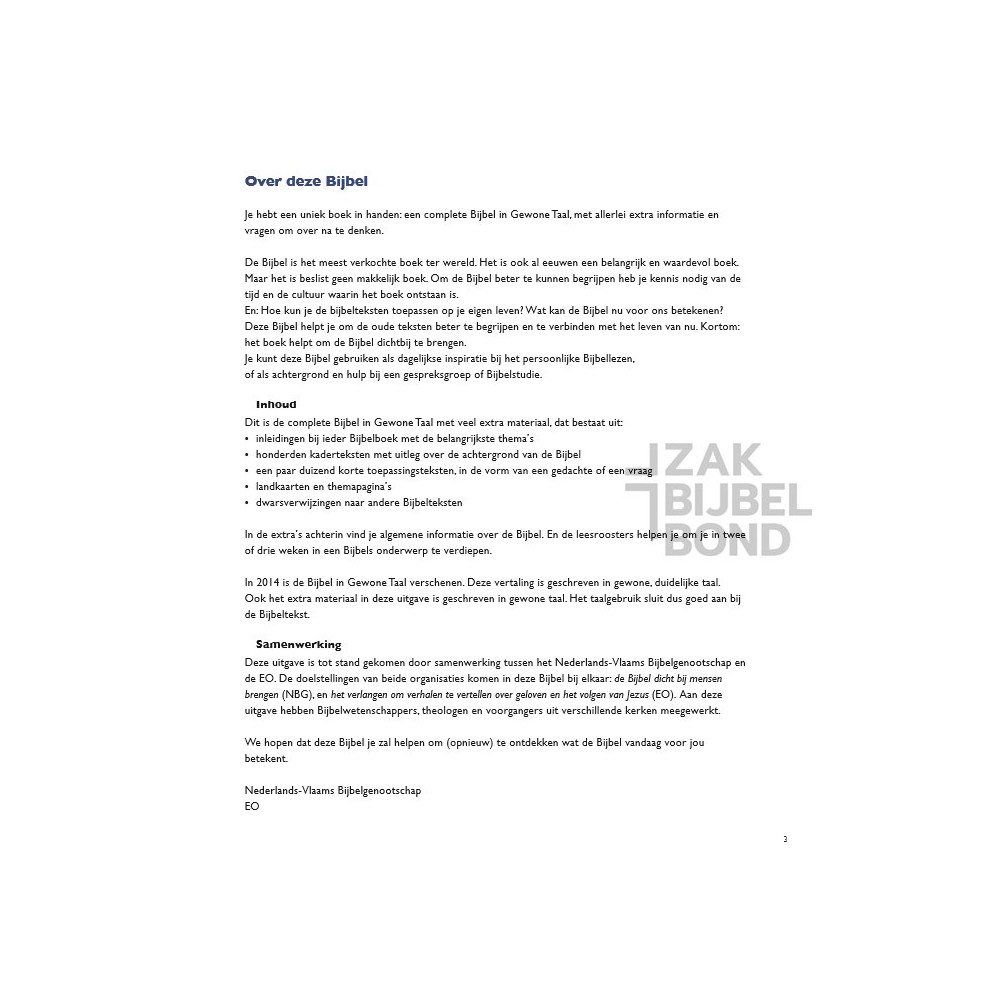 Dutch Life Application Bible - BGT translation