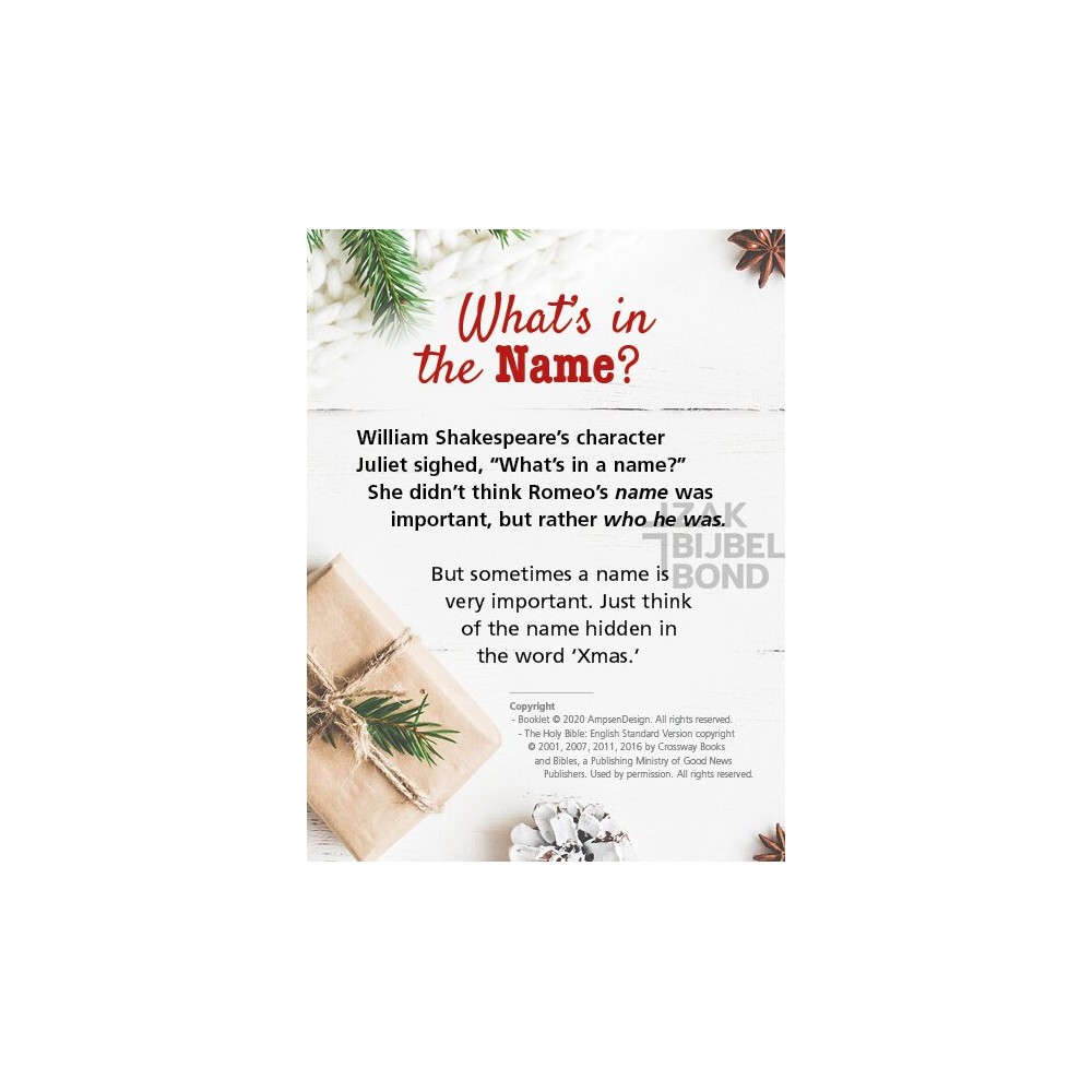 Engels evangelisatieboekje - Xmas