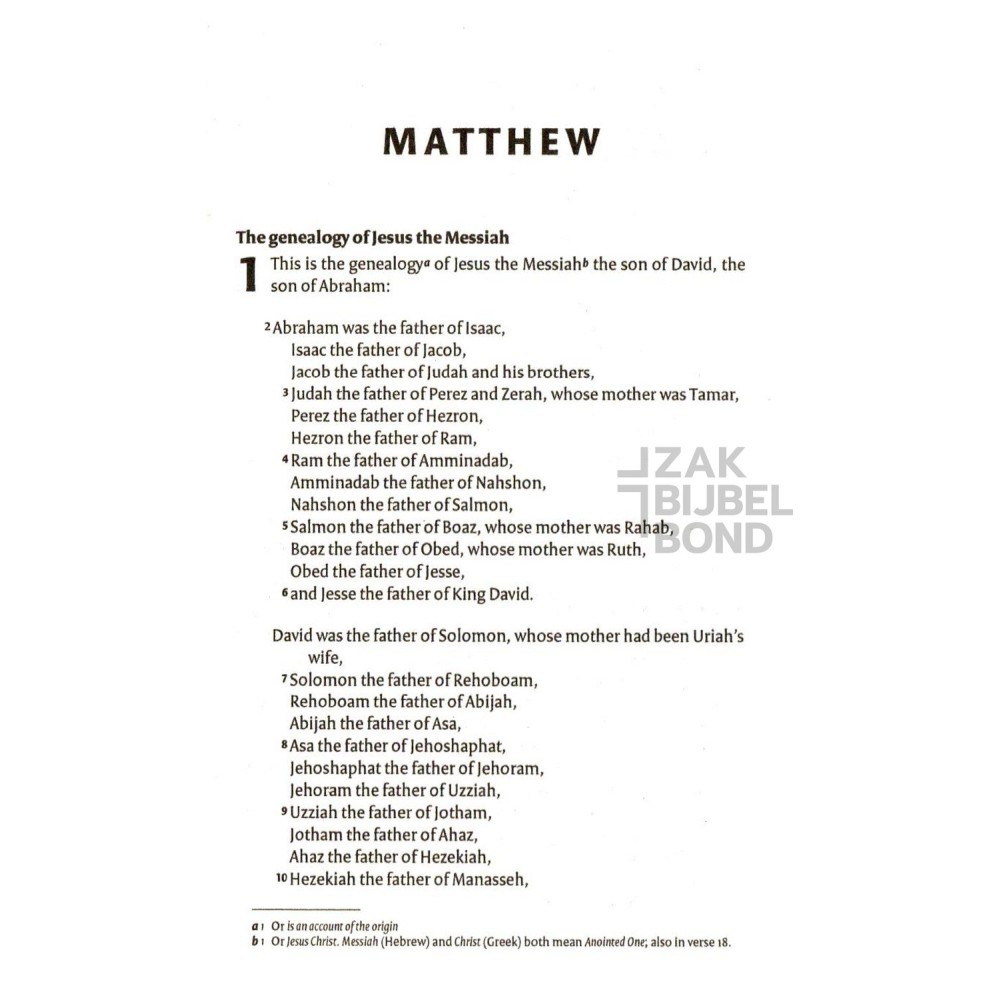 Engels Mattheüs-evangelie - NIV