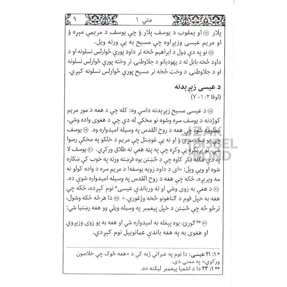 Pashto New Testament Afghanistan - Deluxe