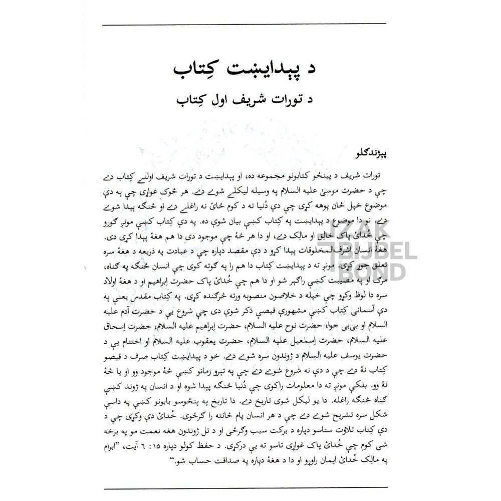Pashto Bible - Pakistani (YusufZai)