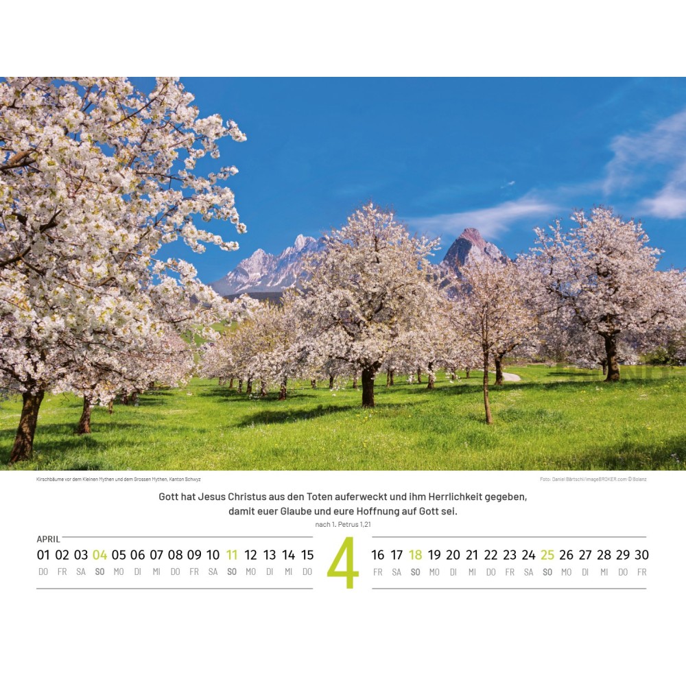 German Switserland calendar 2027