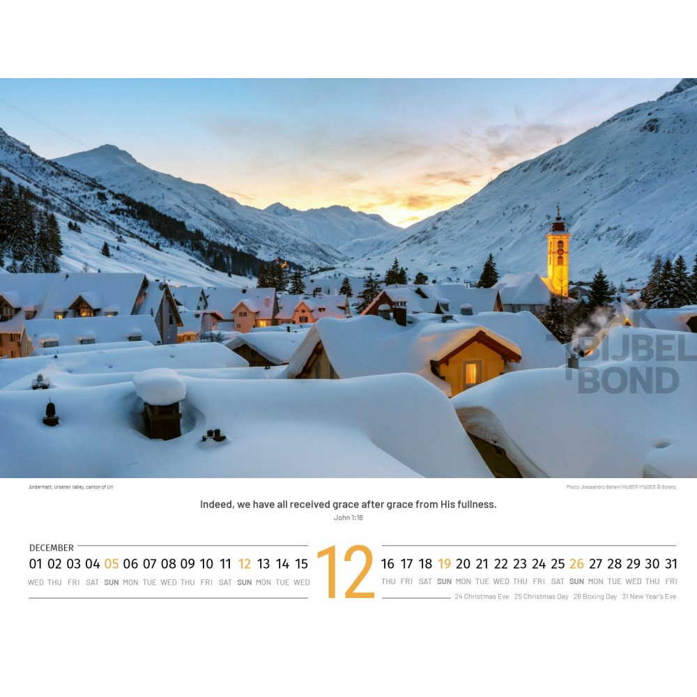 Engelse Zwitserlandkalender 2027