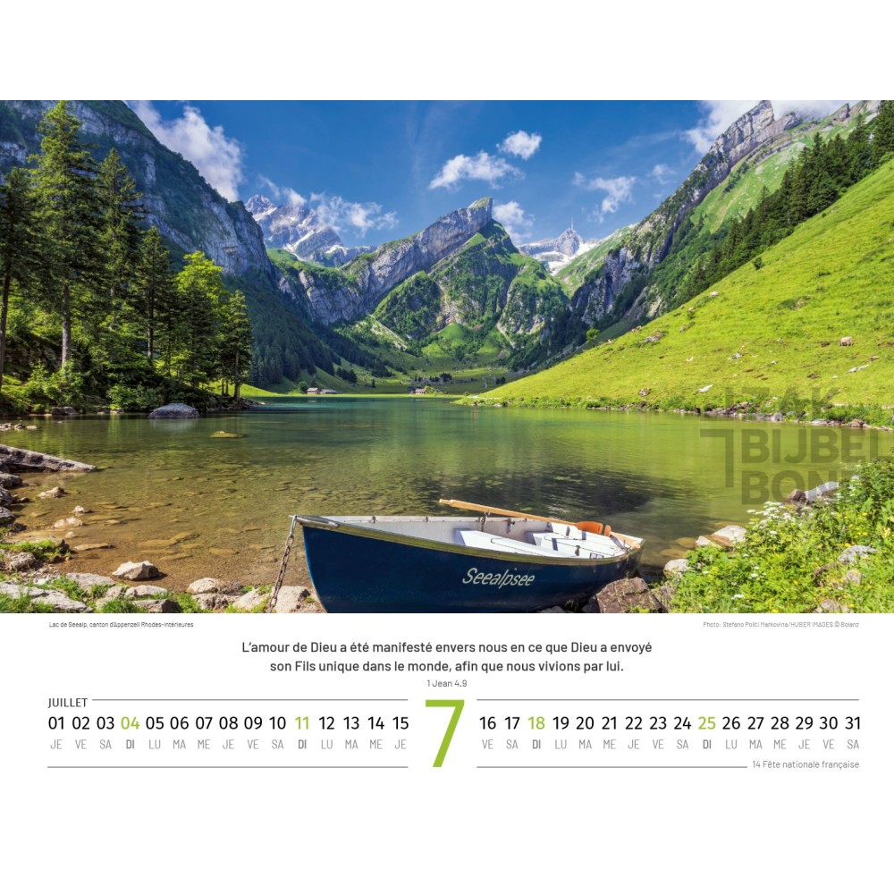 Franse Zwitserlandkalender 2027