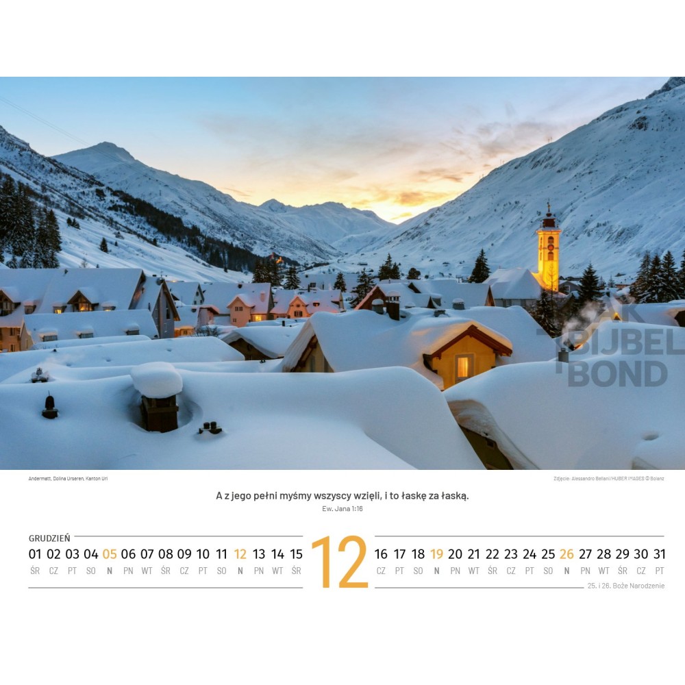 Polish Switserland calendar 2026