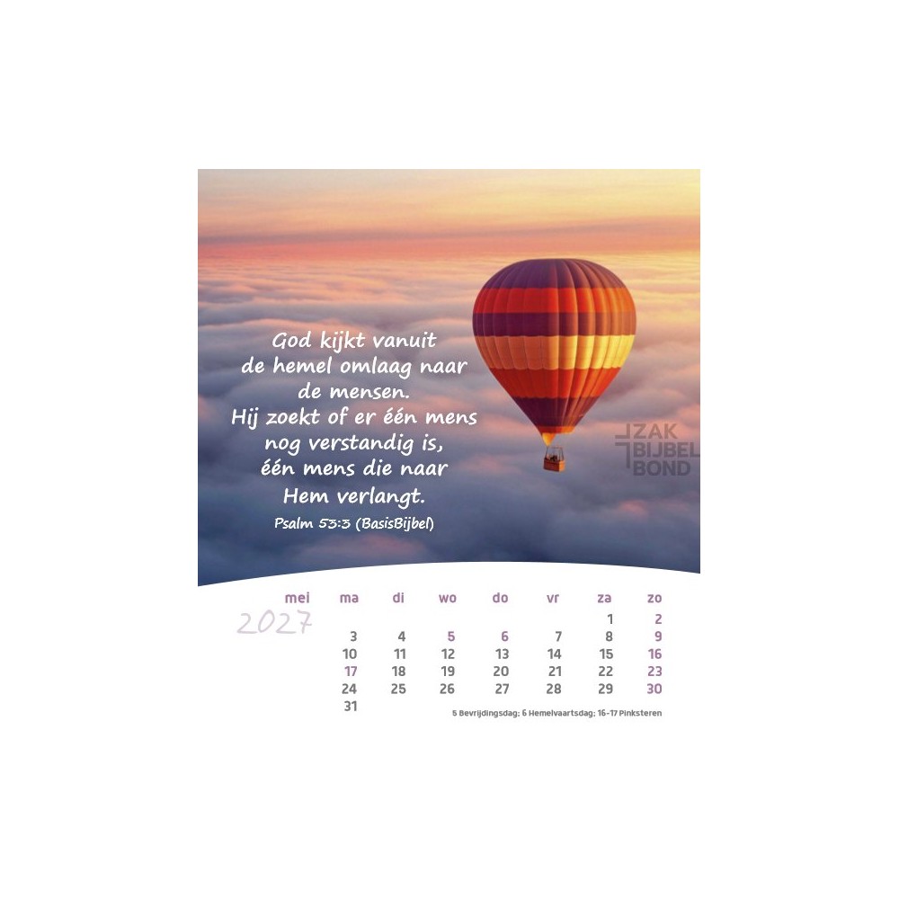 Dutch Postcard Calendar 2027