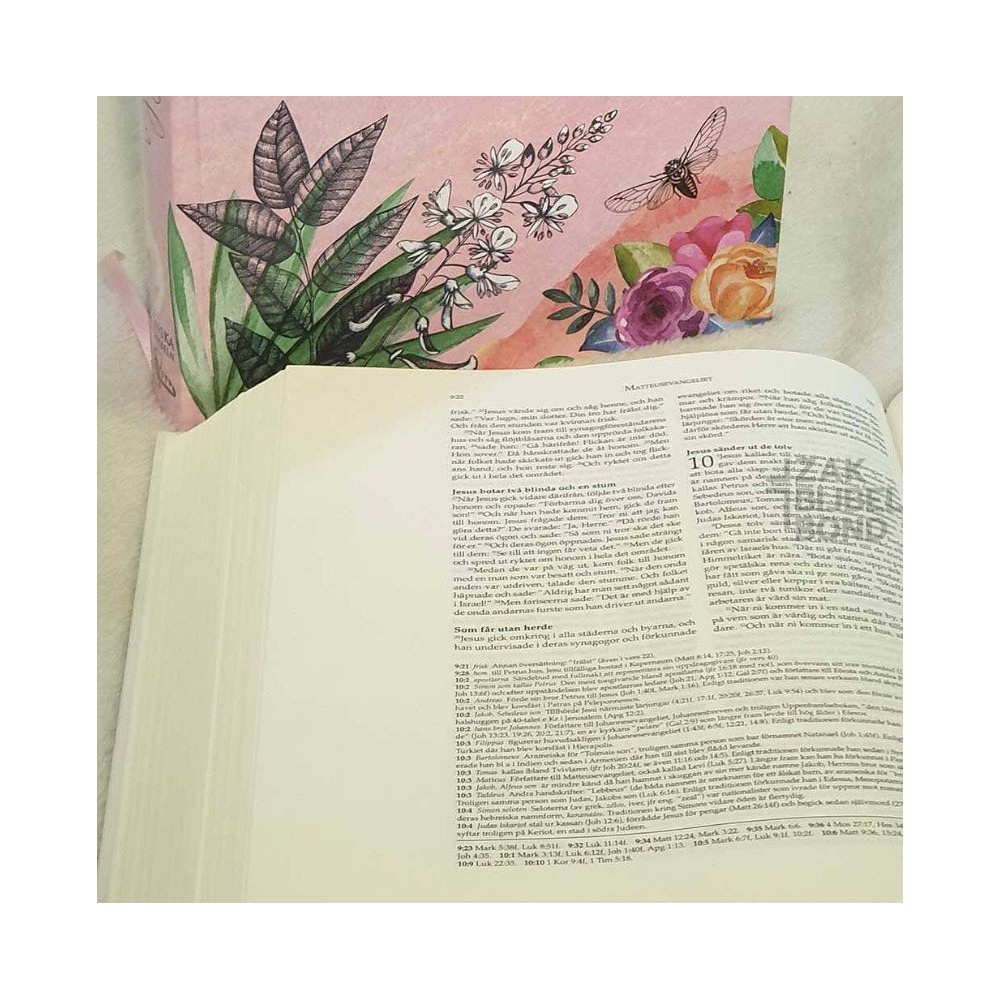 Swedish Journalling Bible Pink
