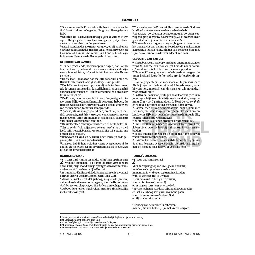 Dutch HSV Statenvertaling Parallel Bible