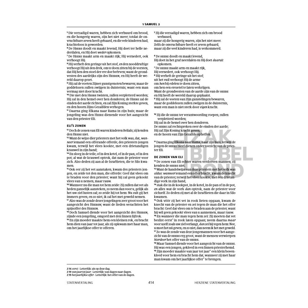 Dutch HSV Statenvertaling Parallel Bible