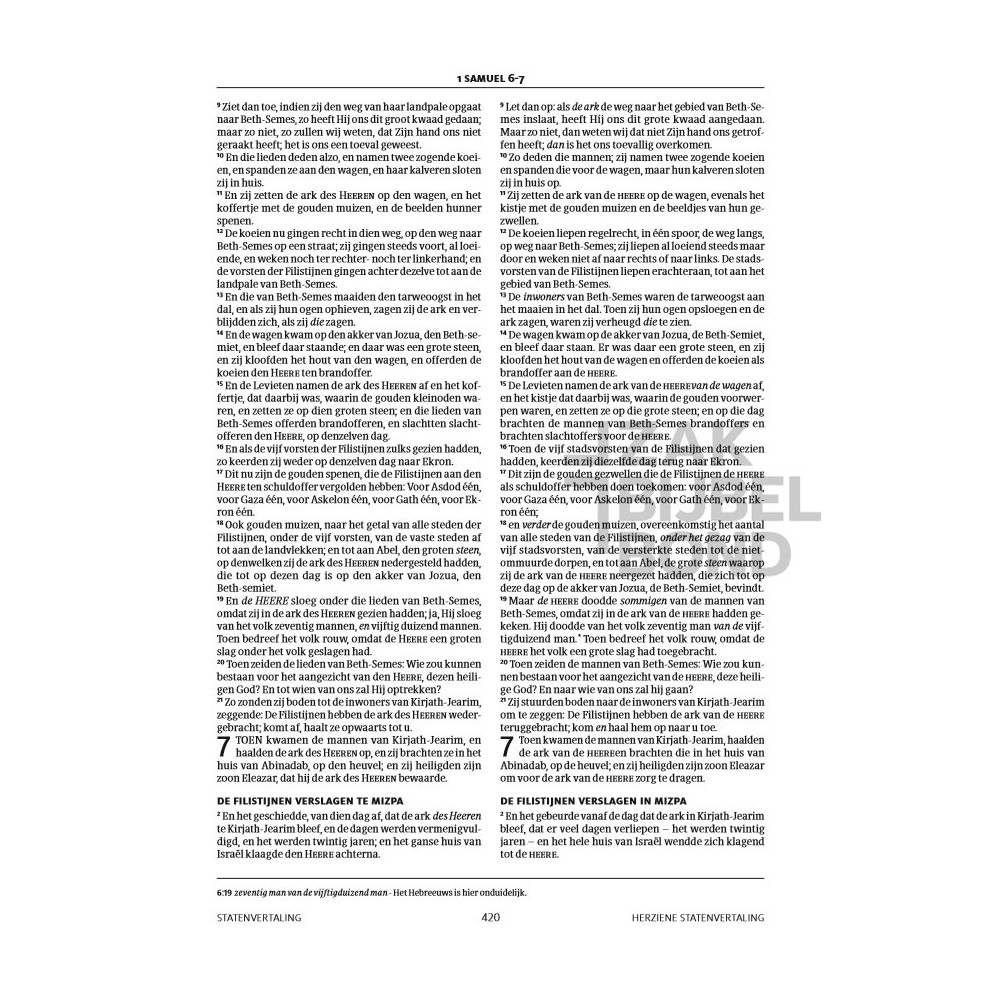 Dutch HSV Statenvertaling Parallel Bible