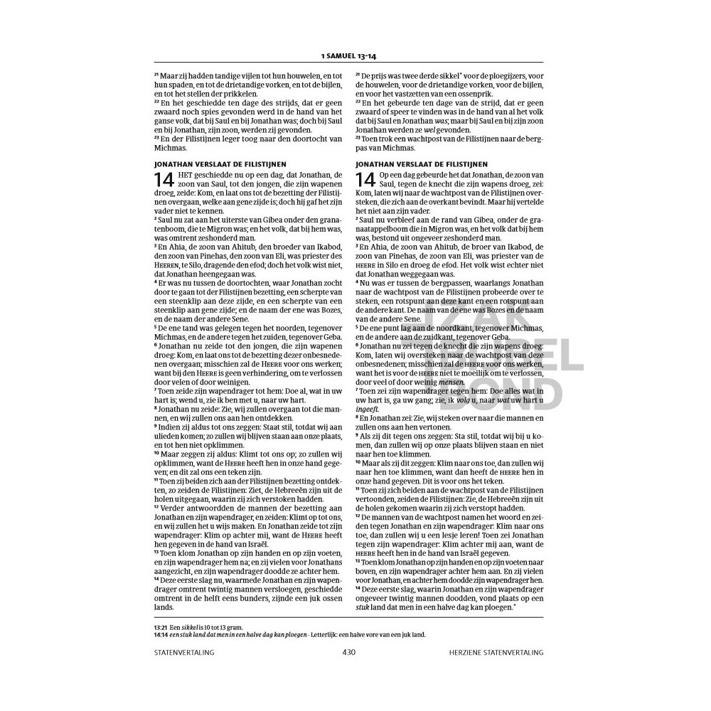Dutch HSV Statenvertaling Parallel Bible