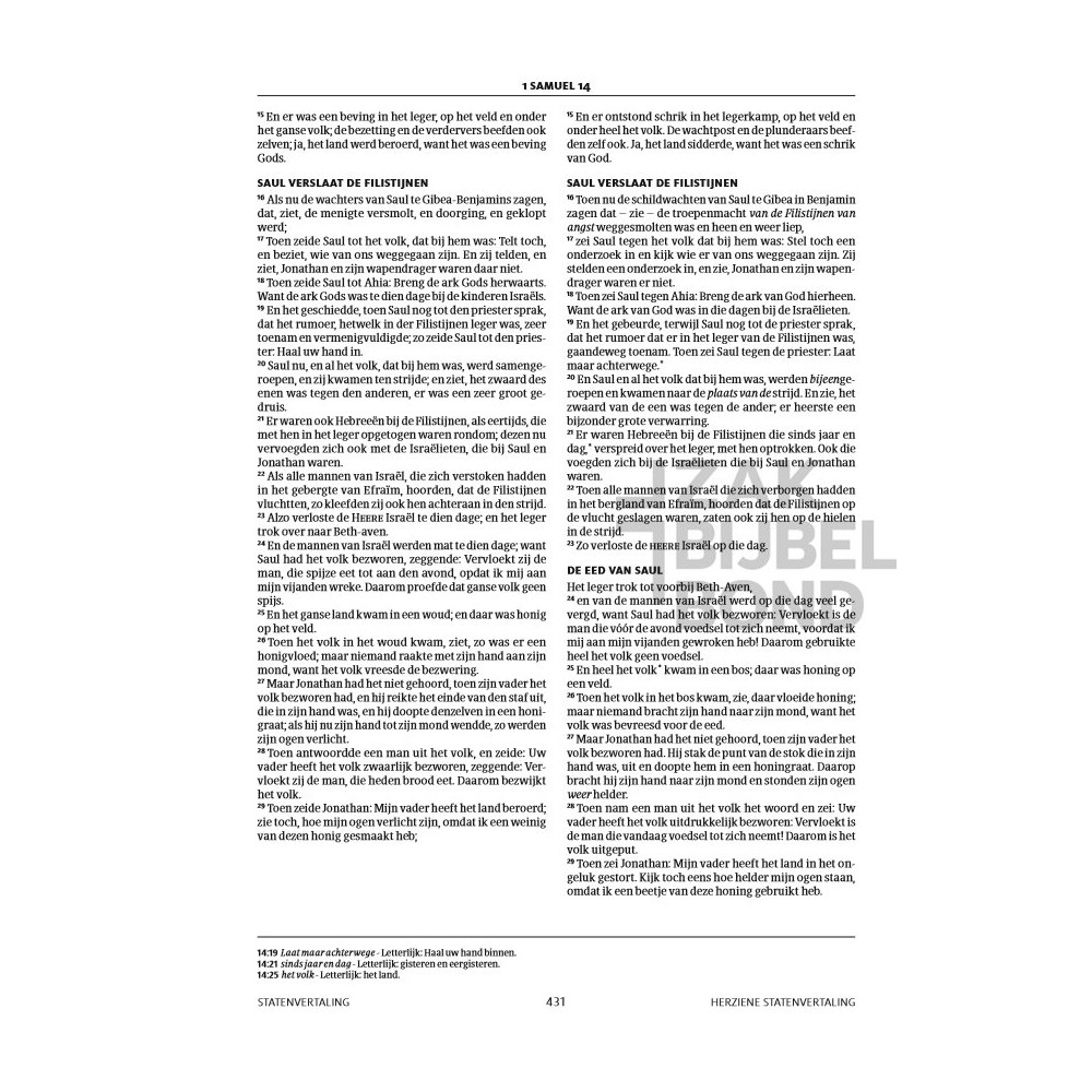 Dutch HSV Statenvertaling Parallel Bible