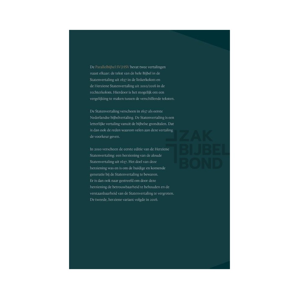 Dutch HSV Statenvertaling Parallel Bible