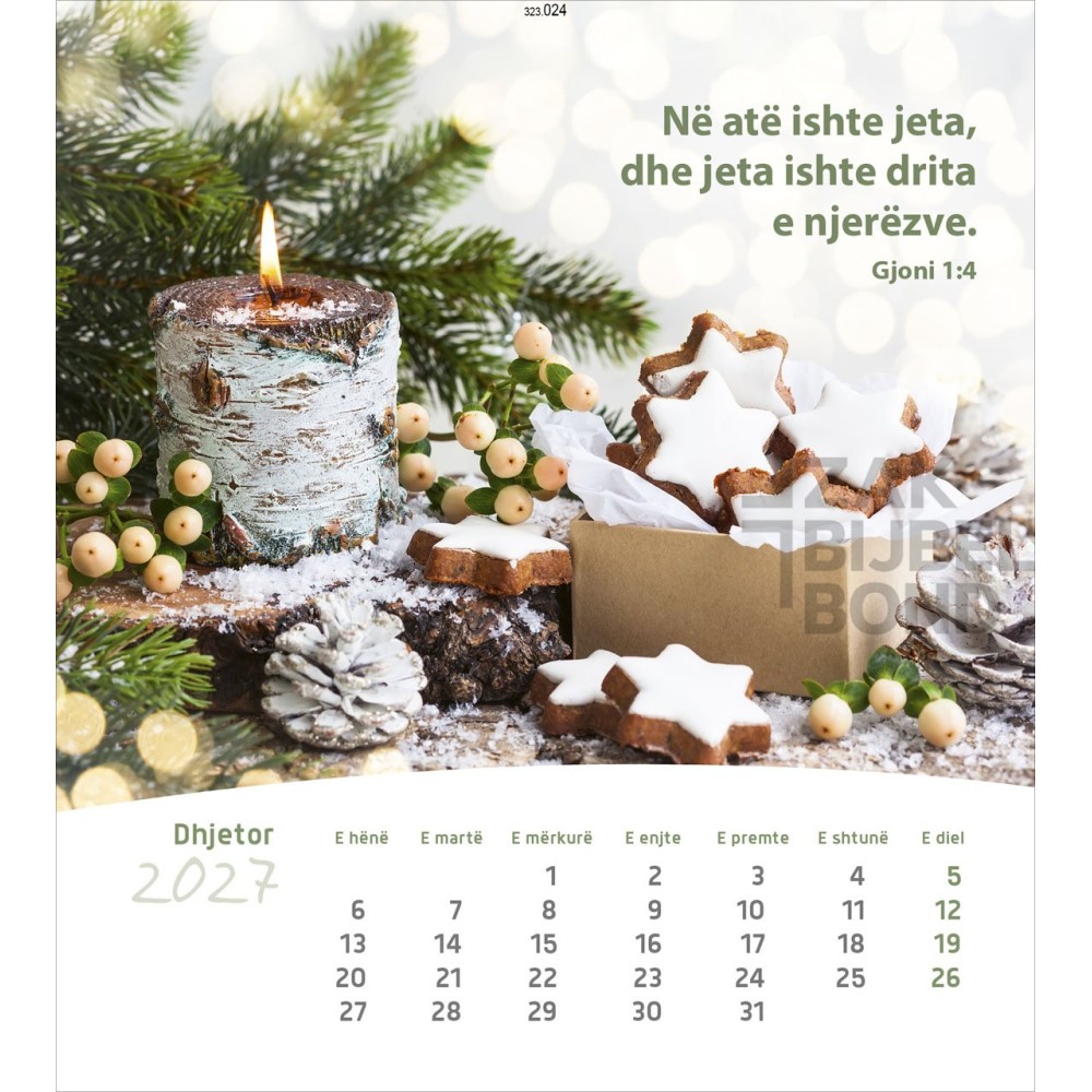 Albanese ansichtkaartenkalender 2027 - Leven voor jou