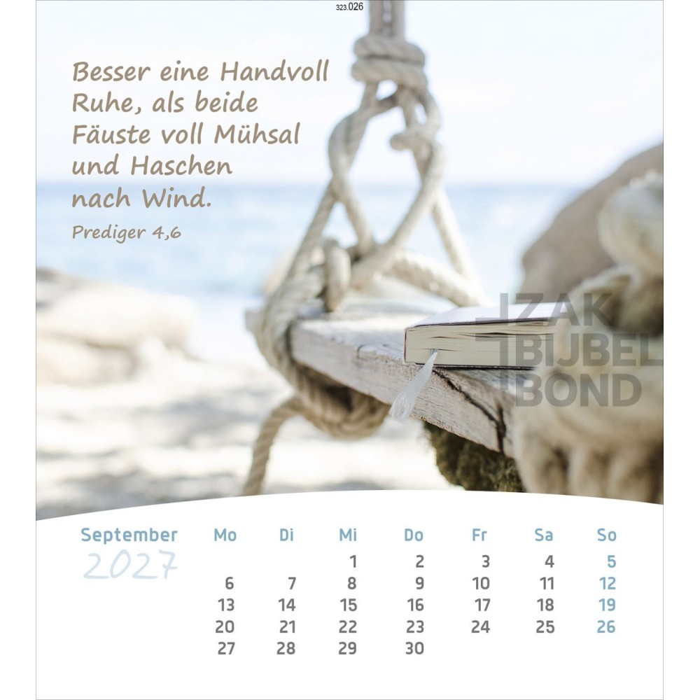 German postcard calendar 2027 - Life for you