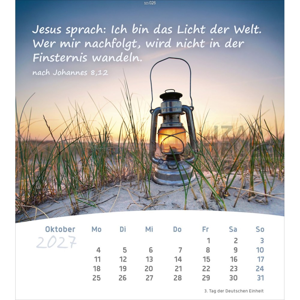 German postcard calendar 2027 - Life for you