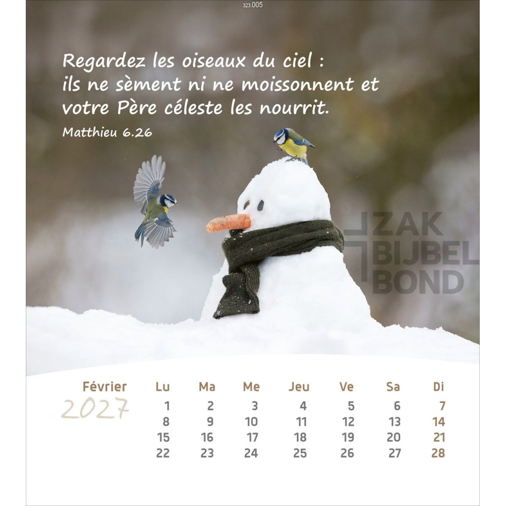 French postcard calendar 2027 - Life for you