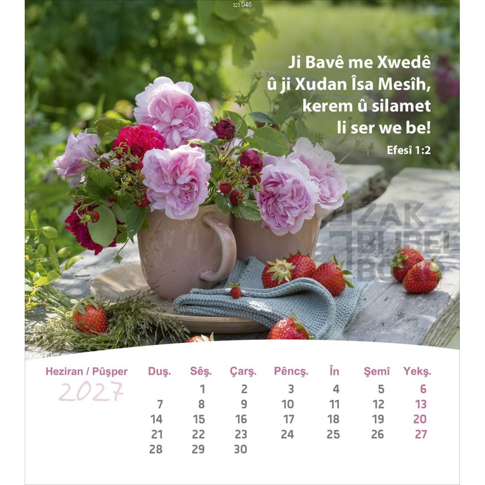 Kurdisch Kurmanji postcard calendar 2027 - Life for you