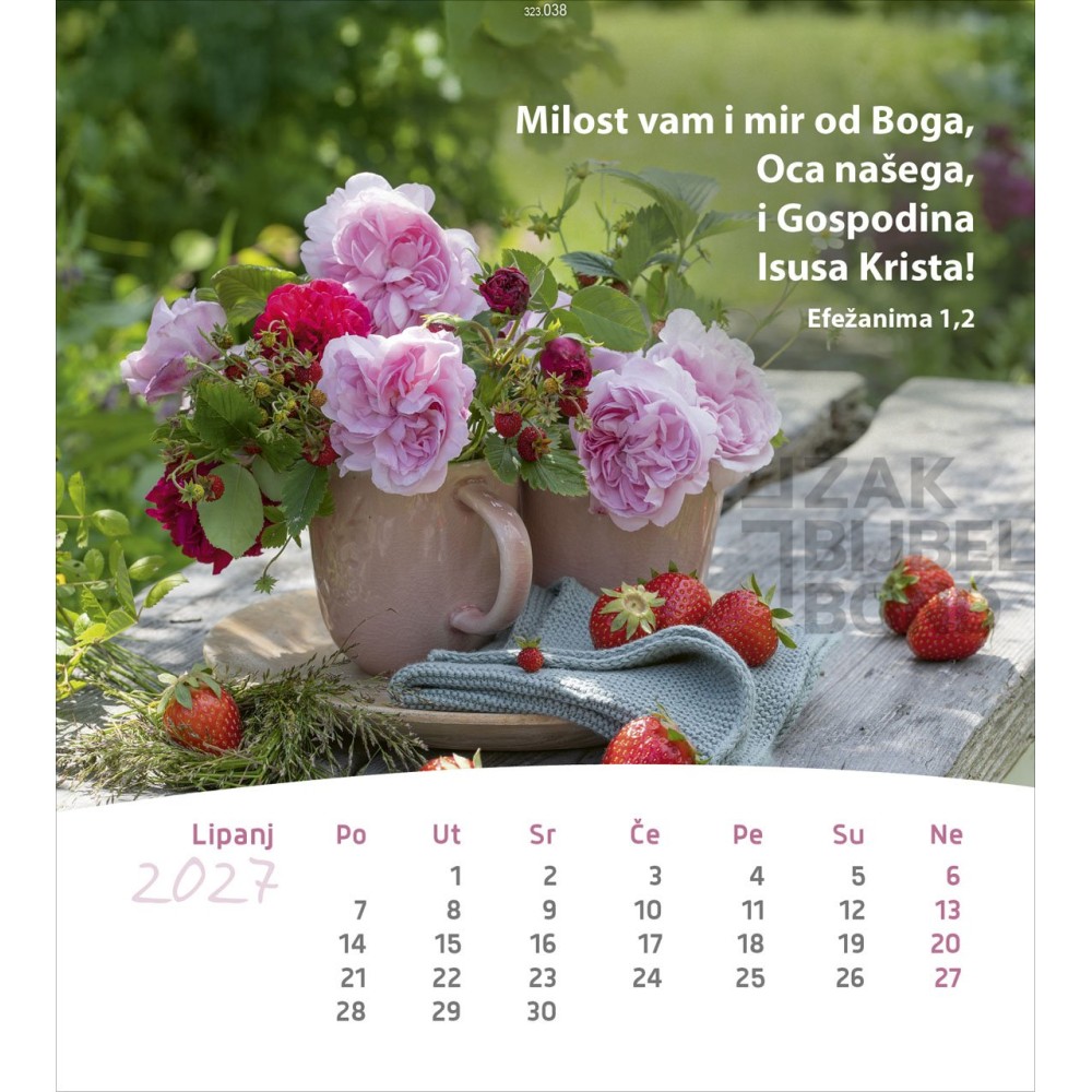Croatian postcard calendar 2027 - Life for you