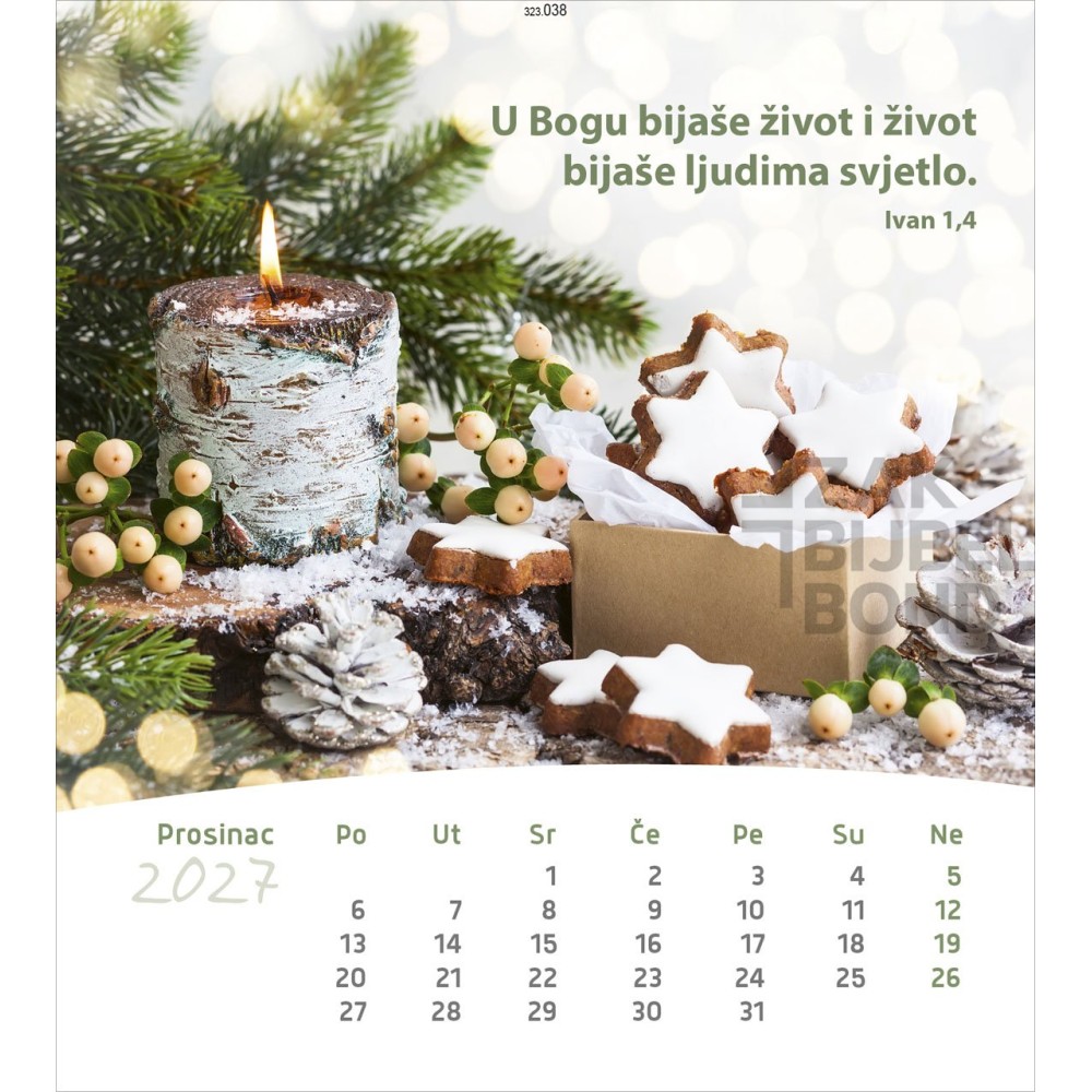 Croatian postcard calendar 2027 - Life for you