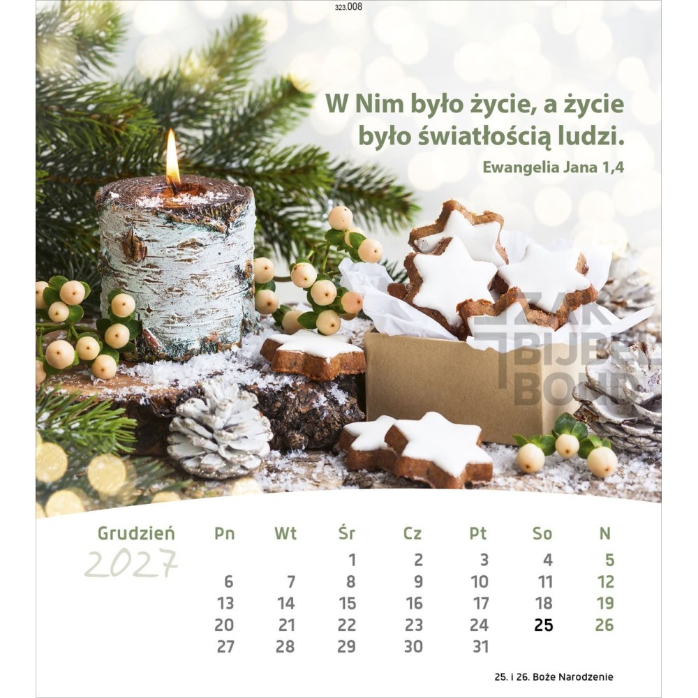 Polish postcard calendar 2027 - Life for you